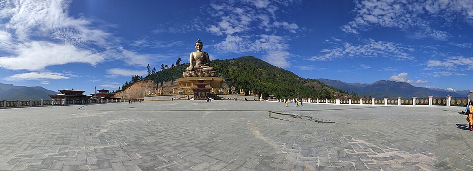 Buddha Dordenma statue and plaza at Buddha Point in Thimphu